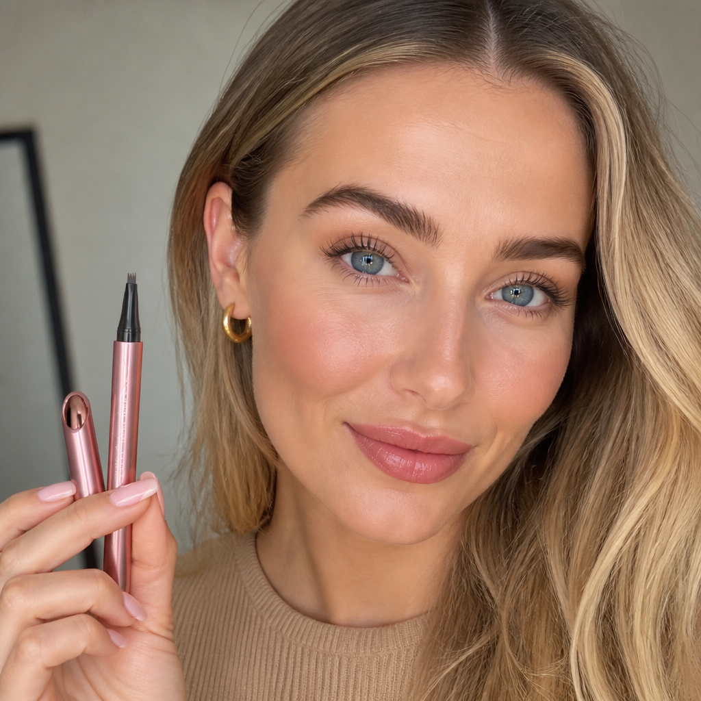 3D Natural-Looking Brow Pen – Waterproof 4-Tip Eyebrow Pencil
