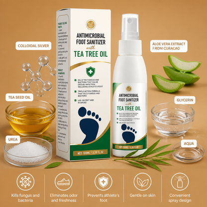 Tea Tree Oil Antimicrobial Foot Sanitiser – Fungus & Odor Control