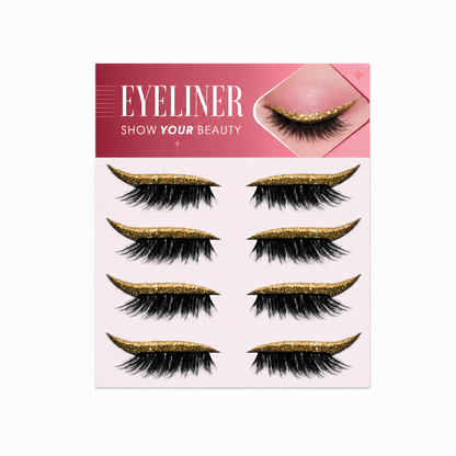 Glitter Winged Eyeliner Stickers – Easy Sparkling Eye Makeup Accent