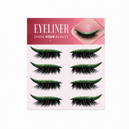 Glitter Winged Eyeliner Stickers – Easy Sparkling Eye Makeup Accent