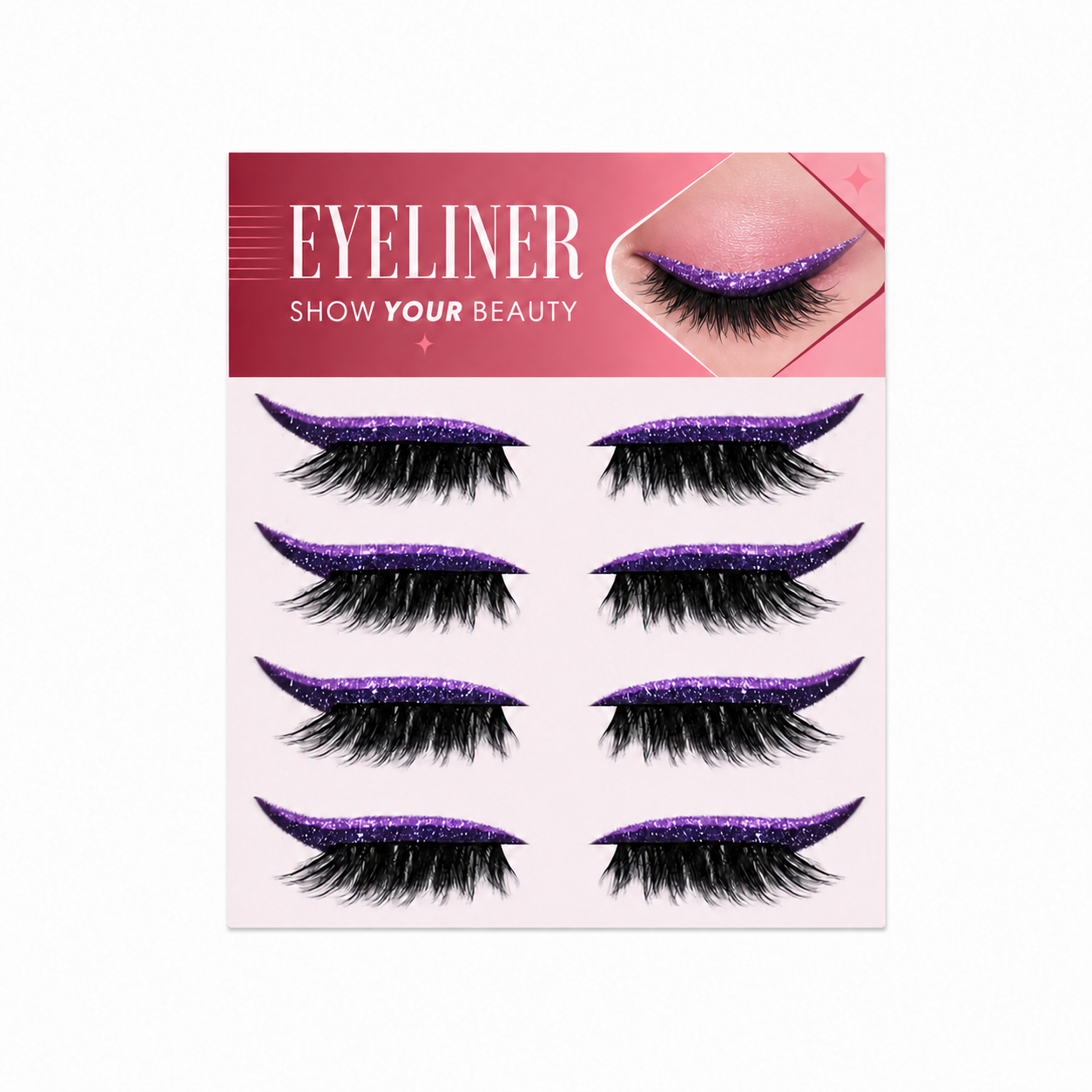 Glitter Winged Eyeliner Stickers – Easy Sparkling Eye Makeup Accent