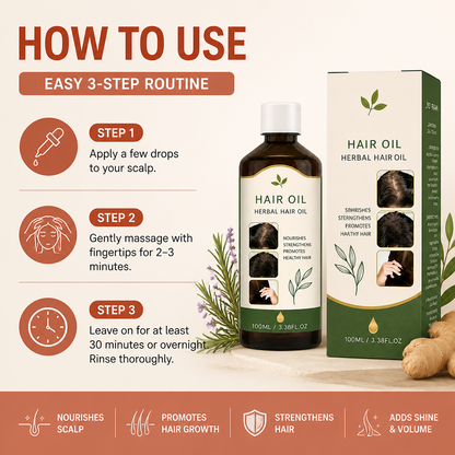 Rosemary & Herbal Hair Oil – Nourishing Scalp Care For Fuller-Looking Hair